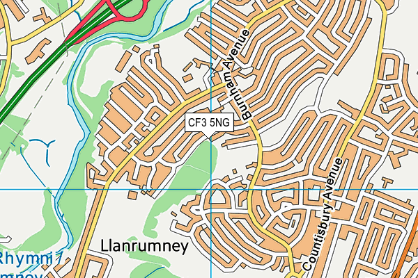 CF3 5NG map - OS VectorMap District (Ordnance Survey)