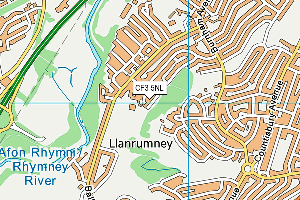 CF3 5NL map - OS VectorMap District (Ordnance Survey)