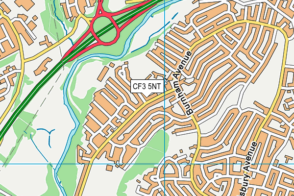 CF3 5NT map - OS VectorMap District (Ordnance Survey)
