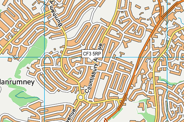 CF3 5RP map - OS VectorMap District (Ordnance Survey)