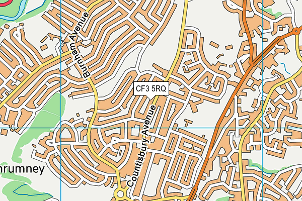 CF3 5RQ map - OS VectorMap District (Ordnance Survey)