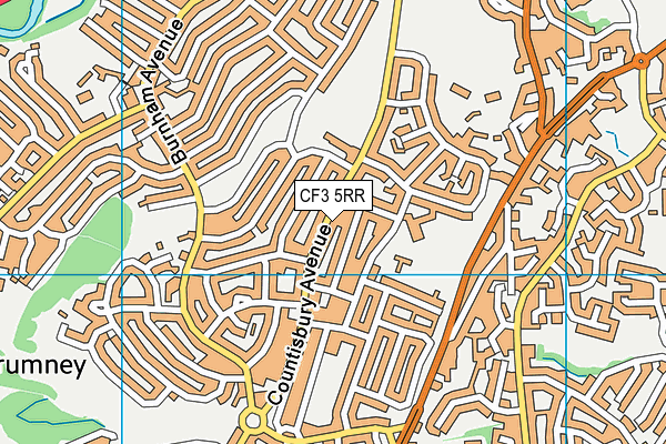 CF3 5RR map - OS VectorMap District (Ordnance Survey)