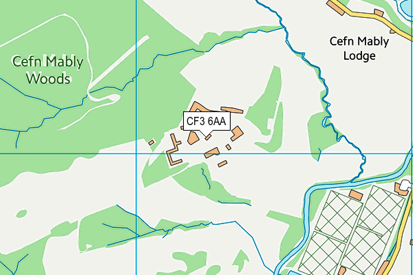 CF3 6AA map - OS VectorMap District (Ordnance Survey)