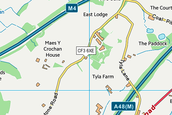 CF3 6XE map - OS VectorMap District (Ordnance Survey)