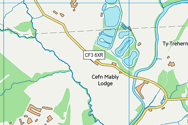CF3 6XR map - OS VectorMap District (Ordnance Survey)