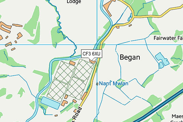 CF3 6XU map - OS VectorMap District (Ordnance Survey)