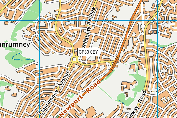 CF30 0EY map - OS VectorMap District (Ordnance Survey)