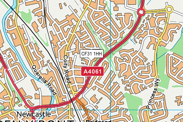 CF31 1HH map - OS VectorMap District (Ordnance Survey)