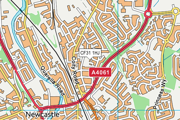 CF31 1HJ map - OS VectorMap District (Ordnance Survey)