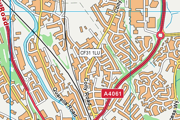 CF31 1LU map - OS VectorMap District (Ordnance Survey)