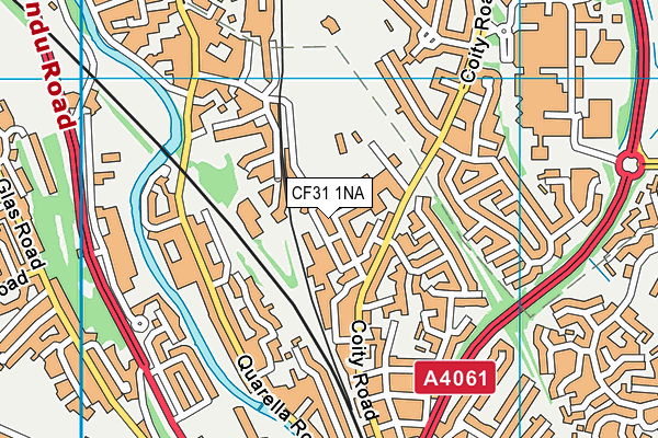 CF31 1NA map - OS VectorMap District (Ordnance Survey)