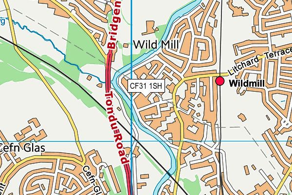 CF31 1SH map - OS VectorMap District (Ordnance Survey)