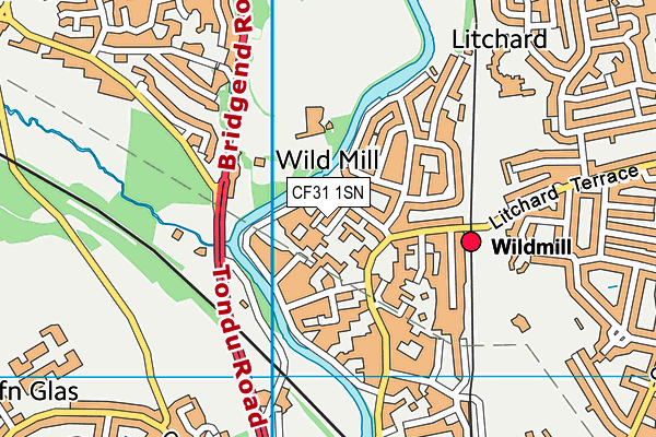 CF31 1SN map - OS VectorMap District (Ordnance Survey)