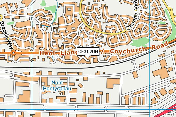 CF31 2DH map - OS VectorMap District (Ordnance Survey)