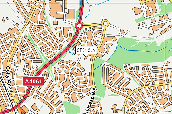 Ysgol Gymraeg Bro Ogwr map (CF31 2LN) - OS VectorMap District (Ordnance Survey)