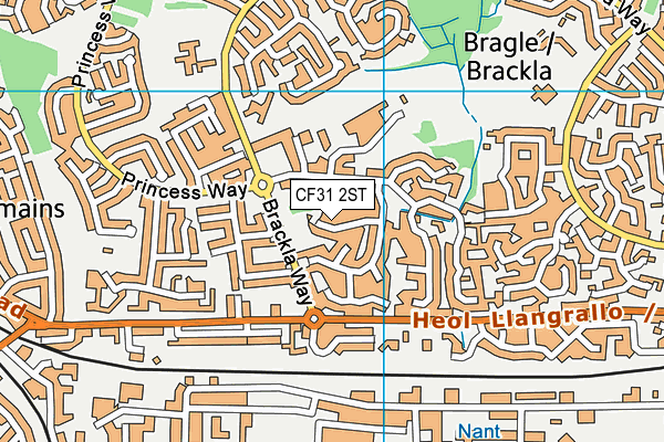 CF31 2ST map - OS VectorMap District (Ordnance Survey)