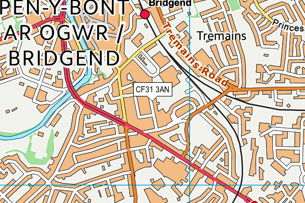 CF31 3AN map - OS VectorMap District (Ordnance Survey)