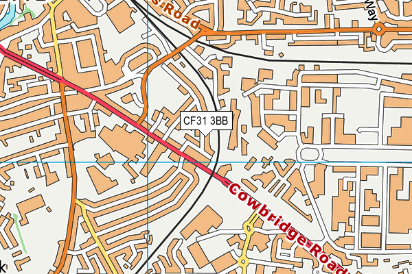 CF31 3BB map - OS VectorMap District (Ordnance Survey)