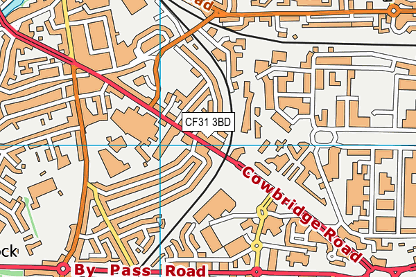 CF31 3BD map - OS VectorMap District (Ordnance Survey)