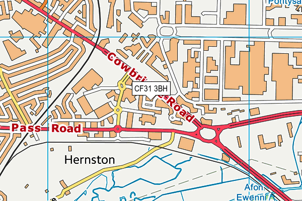 CF31 3BH map - OS VectorMap District (Ordnance Survey)