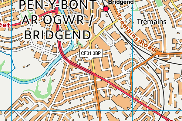 CF31 3BP map - OS VectorMap District (Ordnance Survey)