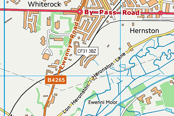 CF31 3BZ map - OS VectorMap District (Ordnance Survey)