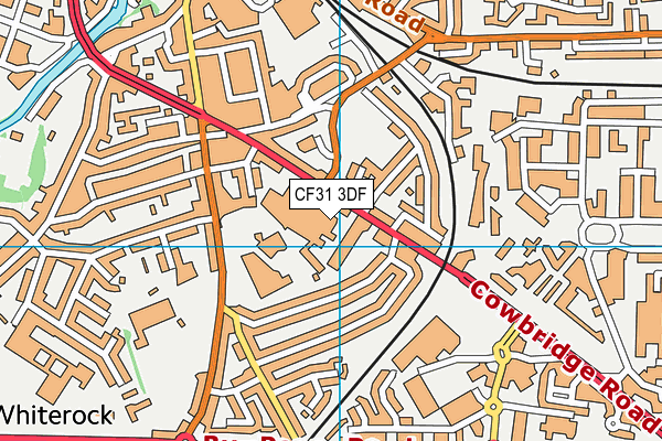 CF31 3DF map - OS VectorMap District (Ordnance Survey)