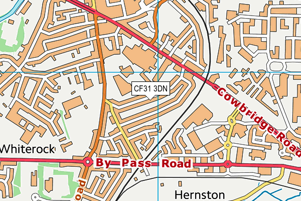 CF31 3DN map - OS VectorMap District (Ordnance Survey)