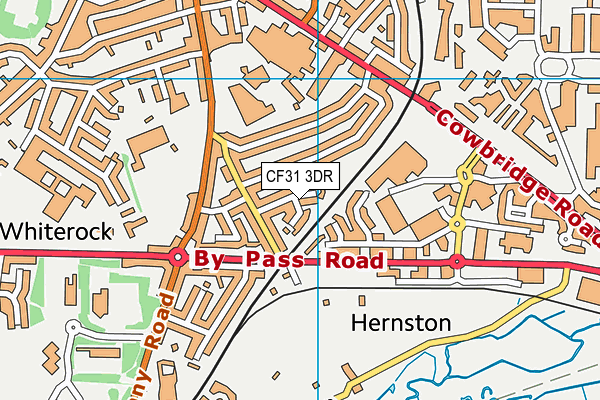 CF31 3DR map - OS VectorMap District (Ordnance Survey)