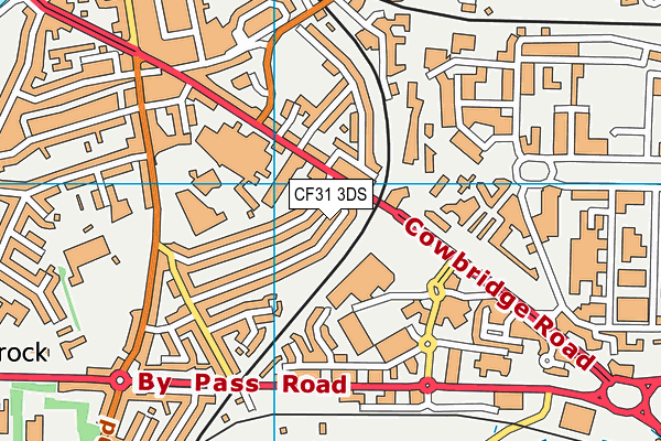 CF31 3DS map - OS VectorMap District (Ordnance Survey)