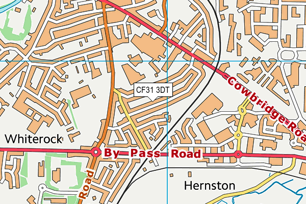 CF31 3DT map - OS VectorMap District (Ordnance Survey)