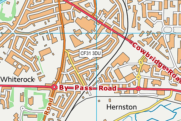 CF31 3DU map - OS VectorMap District (Ordnance Survey)