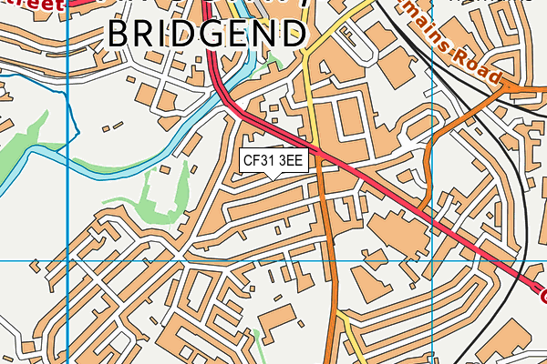 CF31 3EE map - OS VectorMap District (Ordnance Survey)