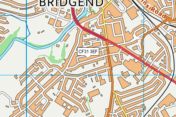 CF31 3EF map - OS VectorMap District (Ordnance Survey)