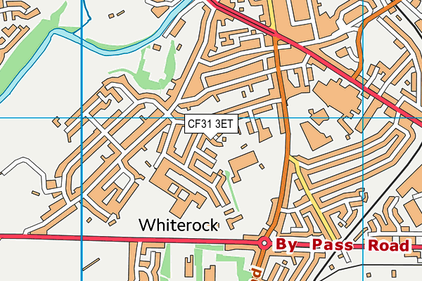 CF31 3ET map - OS VectorMap District (Ordnance Survey)