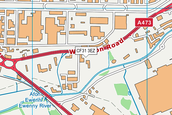 CF31 3EZ map - OS VectorMap District (Ordnance Survey)