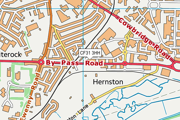 CF31 3HH map - OS VectorMap District (Ordnance Survey)