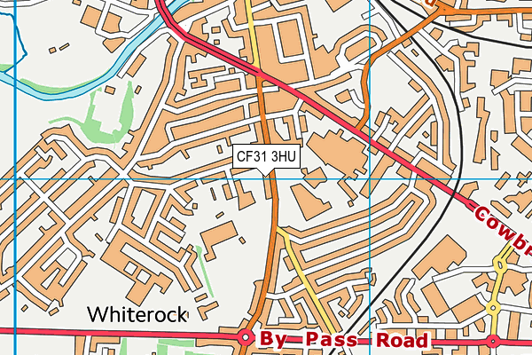 CF31 3HU map - OS VectorMap District (Ordnance Survey)