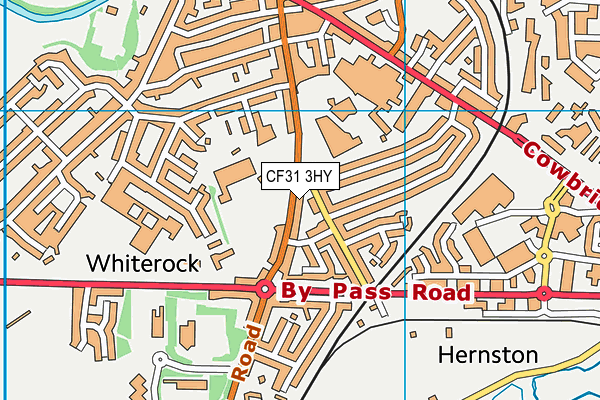 CF31 3HY map - OS VectorMap District (Ordnance Survey)