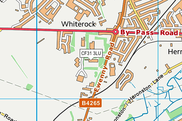 CF31 3LU map - OS VectorMap District (Ordnance Survey)