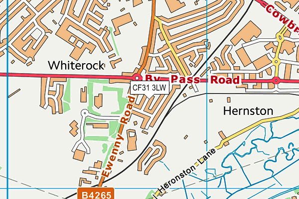 CF31 3LW map - OS VectorMap District (Ordnance Survey)