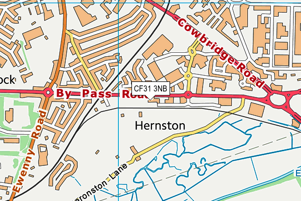 CF31 3NB map - OS VectorMap District (Ordnance Survey)