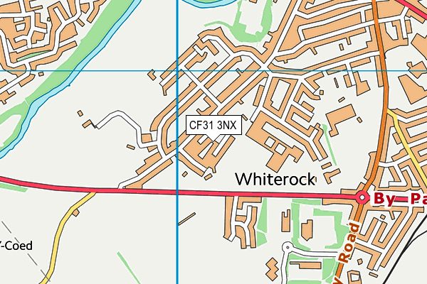 CF31 3NX map - OS VectorMap District (Ordnance Survey)