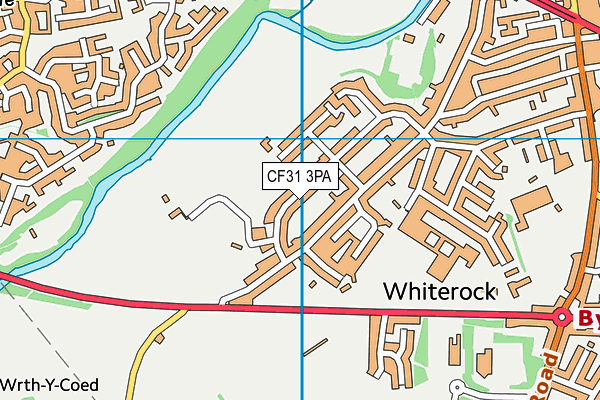 CF31 3PA map - OS VectorMap District (Ordnance Survey)