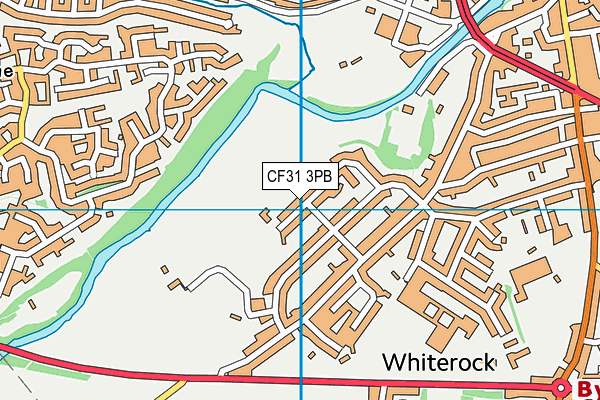 CF31 3PB map - OS VectorMap District (Ordnance Survey)