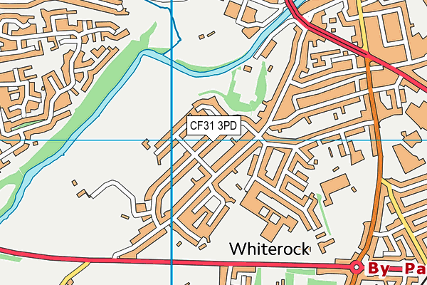 CF31 3PD map - OS VectorMap District (Ordnance Survey)