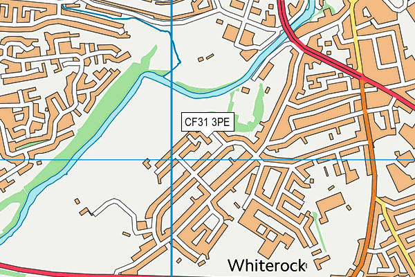 CF31 3PE map - OS VectorMap District (Ordnance Survey)