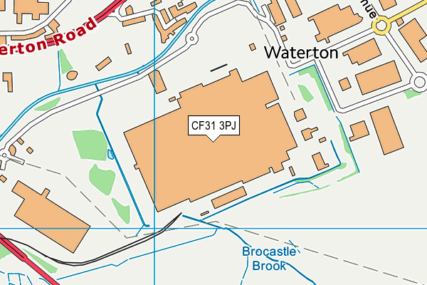 CF31 3PJ map - OS VectorMap District (Ordnance Survey)