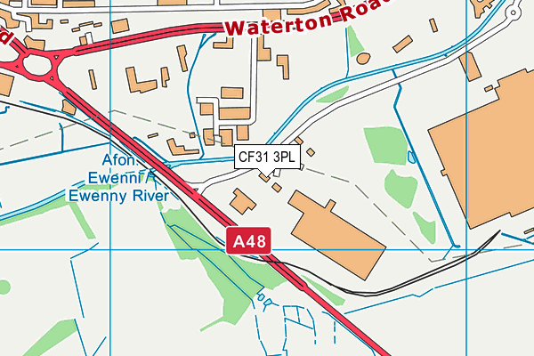 CF31 3PL map - OS VectorMap District (Ordnance Survey)