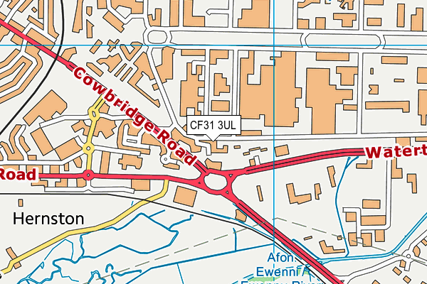 CF31 3UL map - OS VectorMap District (Ordnance Survey)